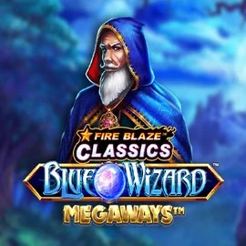 Play the Fire Blaze Blue Wizard Megaways slot by Rarestone Gaming on HugoBets Casino