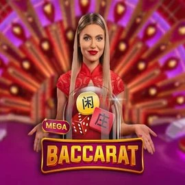 Mega Baccarat logo by Pragmatic Play at HugoBets Casino