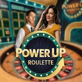 Official Live Casino logo: PowerUP Roulette by Pragmatic Play at HugoBets Casino