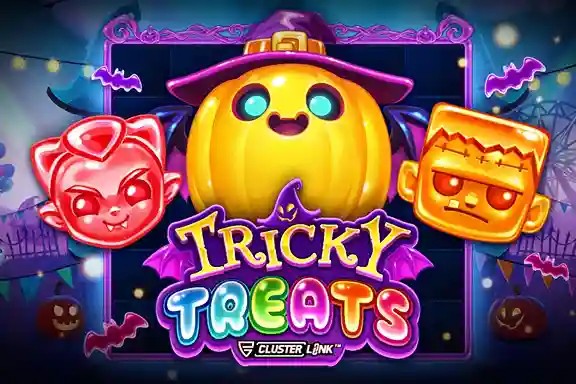 Tricky Treats slot logo by Push Gaming at HugoBets Casino